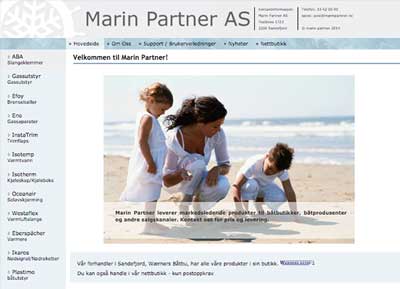 Bilde av hjemmesiden til Marin Partner